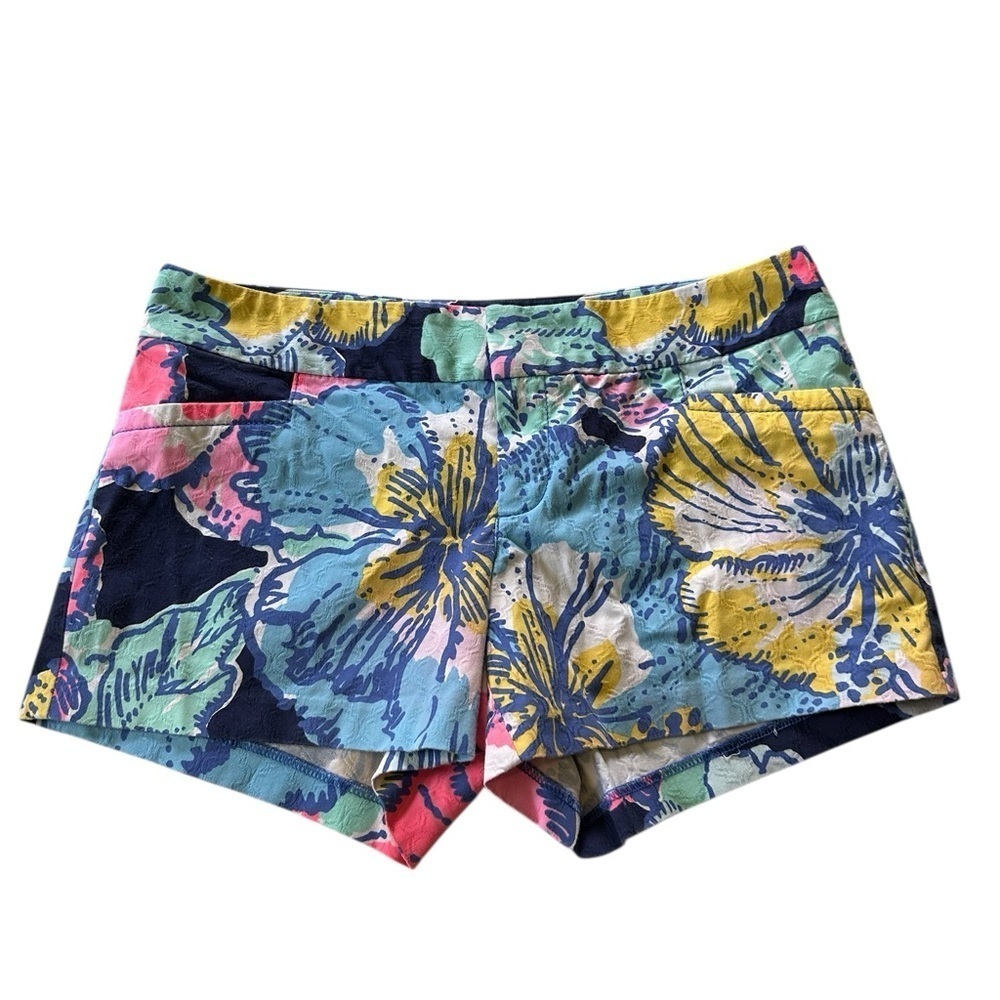 Lilly Pulitzer Ellie Pop Up Bright Floral Big Flirt Chino Shorts Sz.4